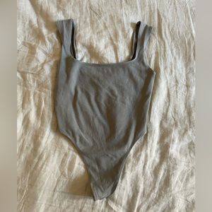 Los Angeles Apparel GARMENT DYE SQUARENECK BODYSUIT (Size L)